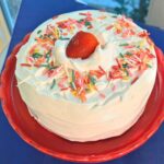 Recipe for six inch ice cream cake with a soft chocolate cake.