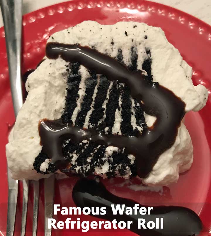 A famous Nabisco Chocolate Wafers recipe, Icebox Cake.