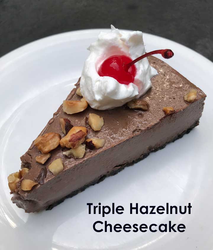 Cooking Light Triple Hazelnut Cheesecake the best ever!