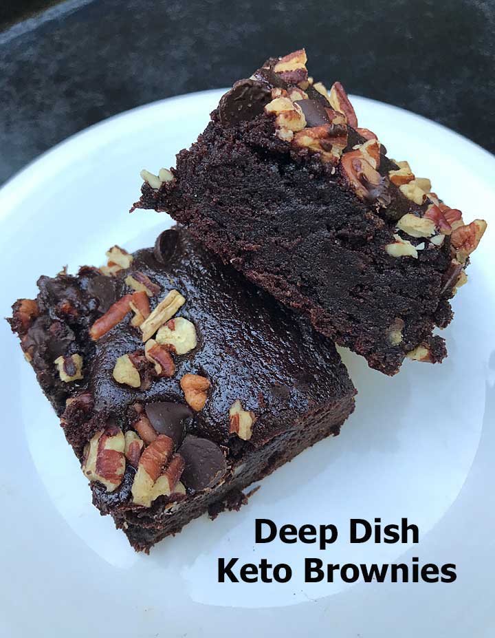 Deep Dish Keto Brownies with Allulose