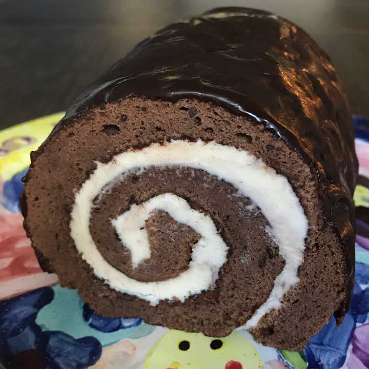 Hot Cocoa Cake Roll Recipe from Food Network