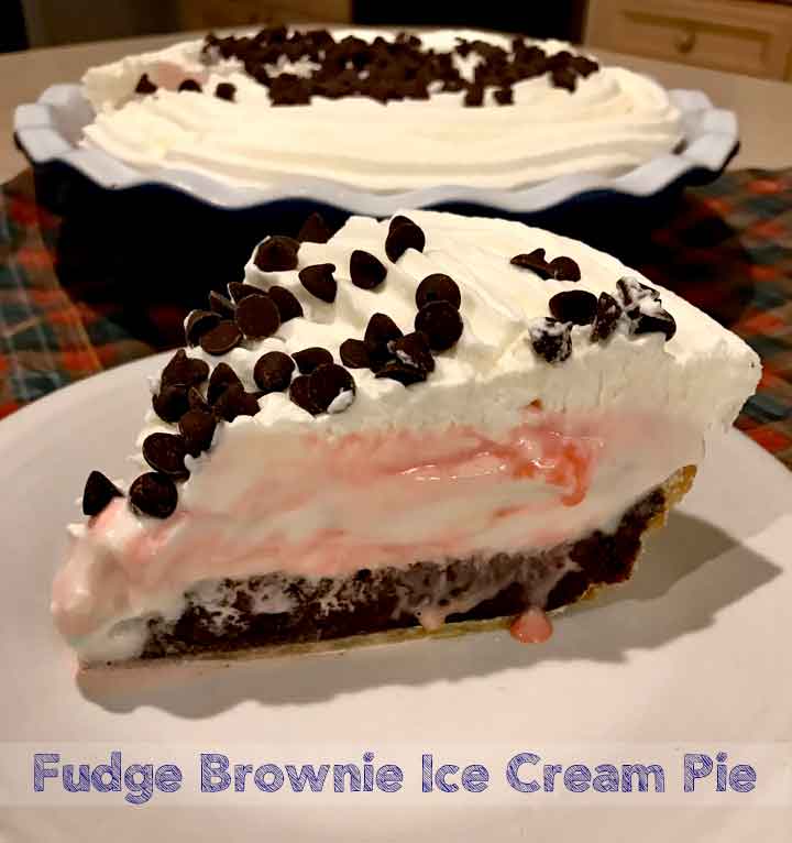 Fudge Brownie Ice Cream Pie