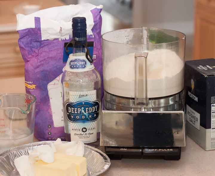 Vodka Pie Crust ingredients