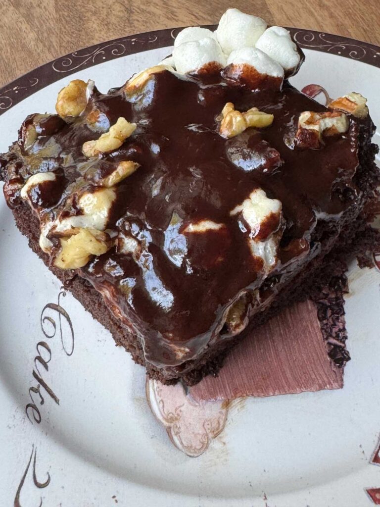 Mississippi Mud Cake recipe designed for an 8-inch pan.