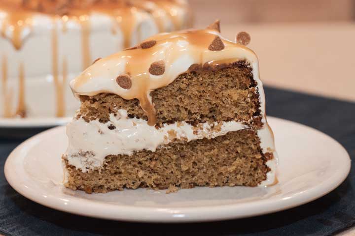 Slice of Spice Cake with Sea Foam Frosting