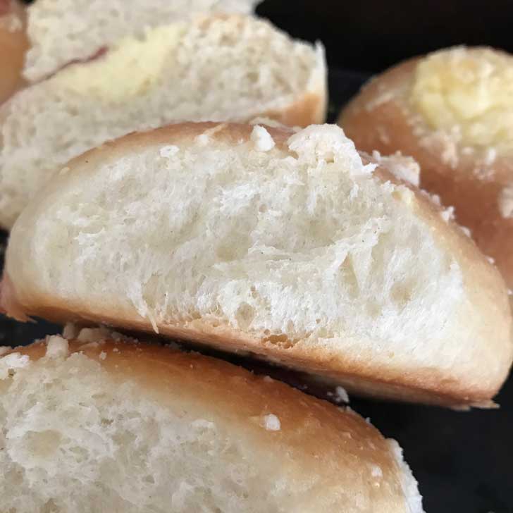 Fluffy Kolache texture shot