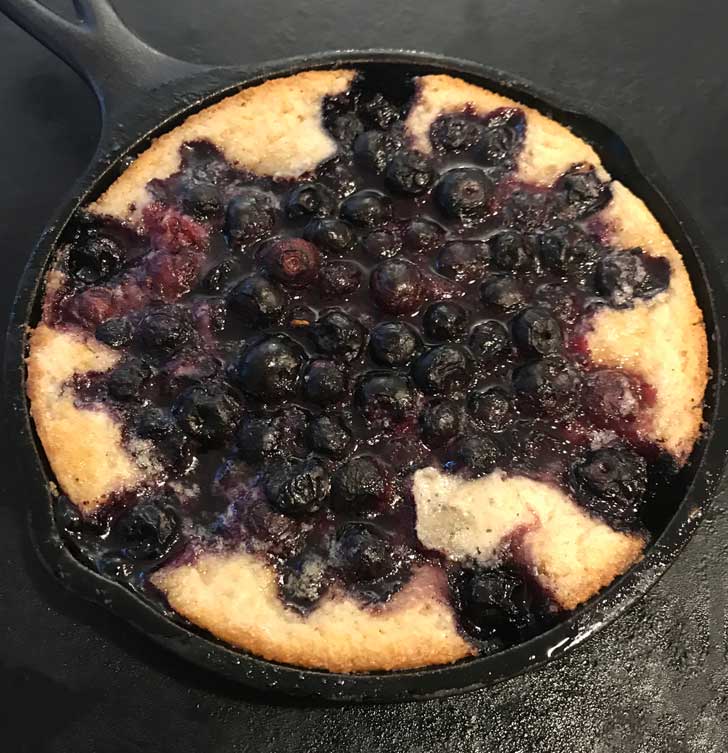 6.5 Inch Skillet Blueberry Cobbler