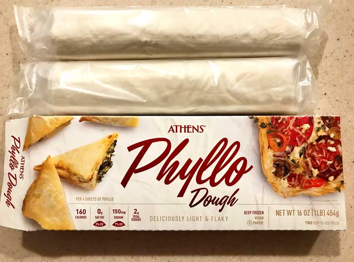 Easy Baklava made with phyllo dough sheets.