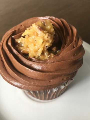 German Chocolate Cupcakes