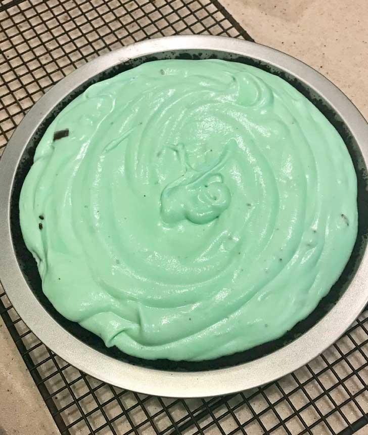 Grasshopper pie in a Famous Wafer crust.