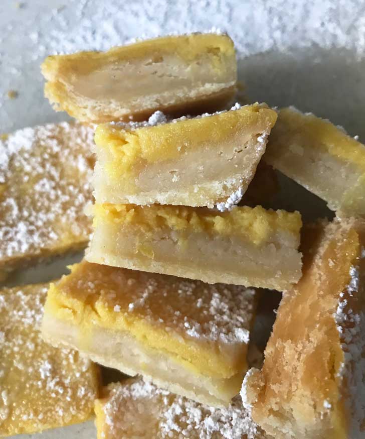 Eggless Lemon Squares without eggs