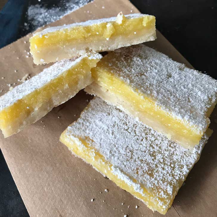 best ever lemon bars with a smooth filling made with half & half cream.