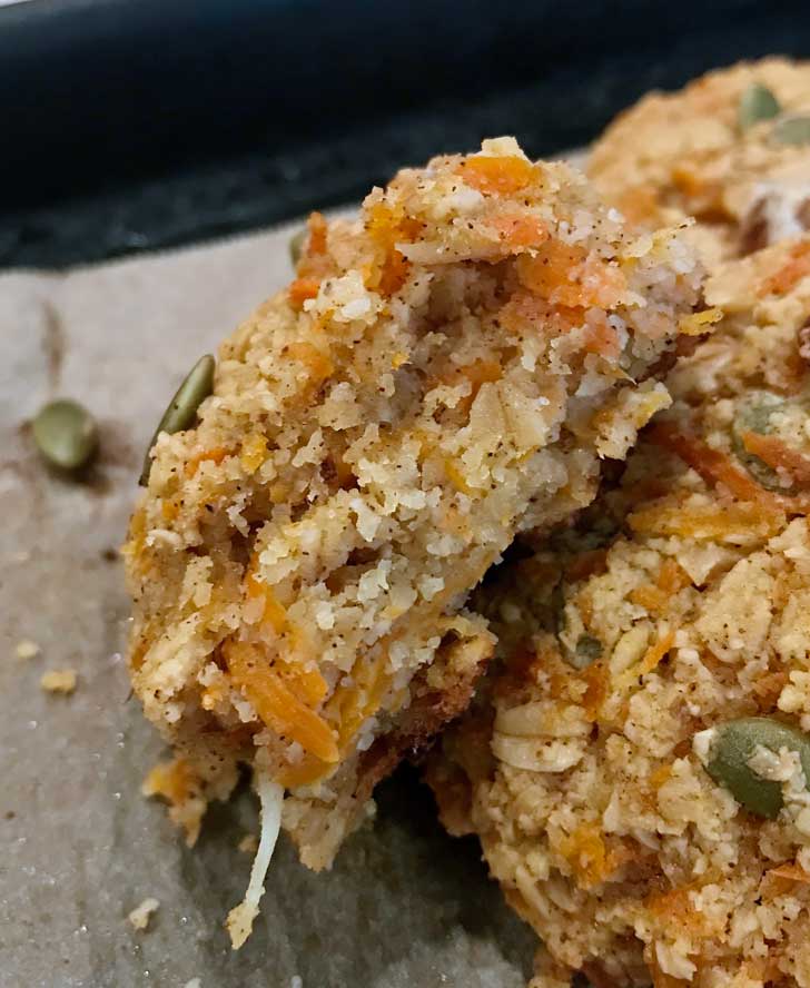 Almond Flour Carrot Cookies adapted from Real Simple