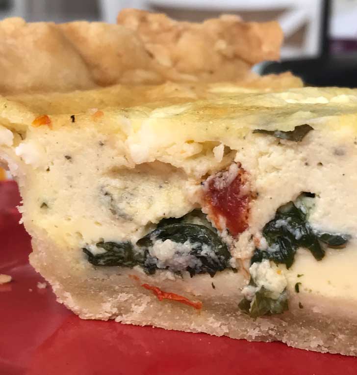 Texture of quiche