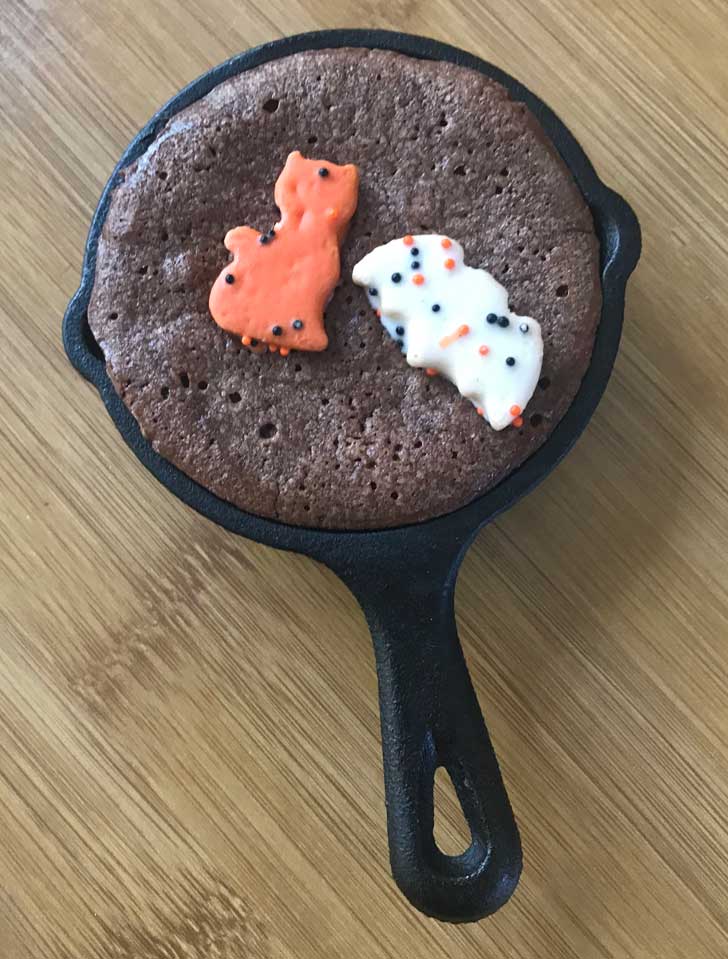 Giant Brownie baked in a mini skillet