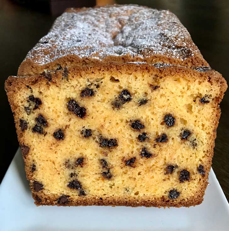 Orange Cake Mix Pound Cake with Chocolate Chips