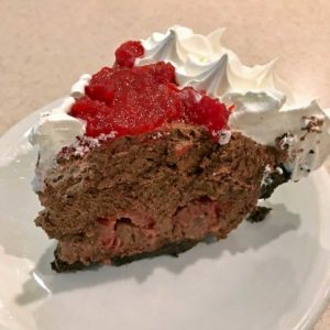 Slice of Chocolate Raspberry Pie