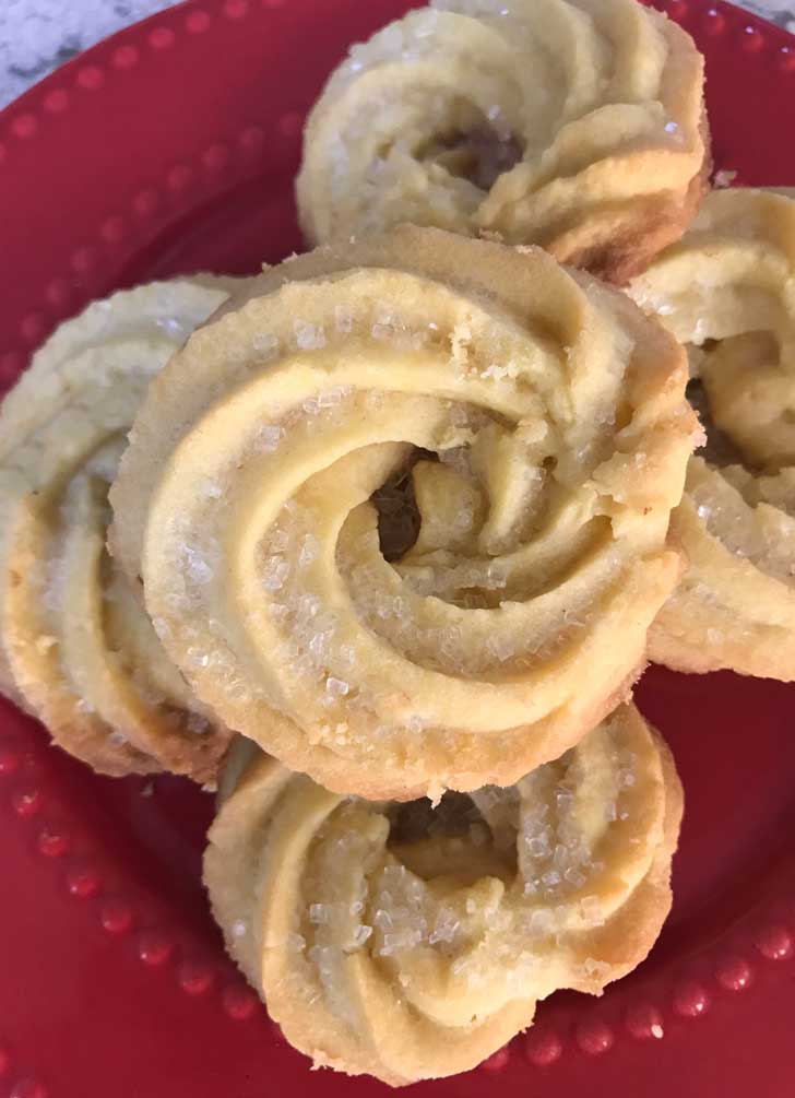 Danish Butter Cookies adapted from 101 Greatest Cookies on the Planet by Erin Mylroie.
