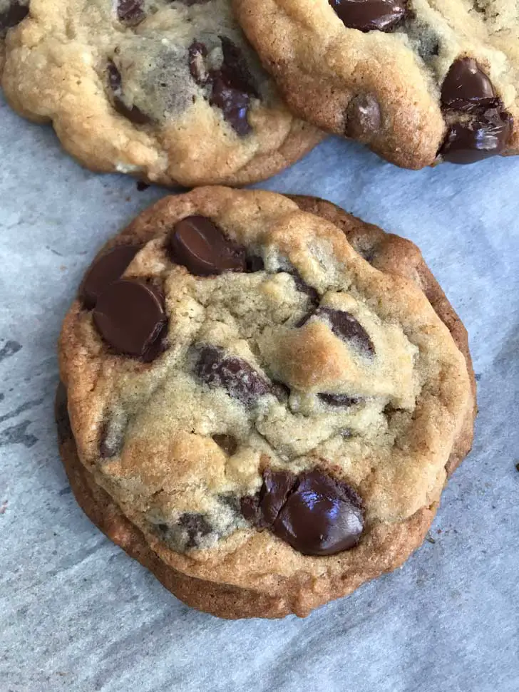 A chocolate chip cookie made with President brand French butter.