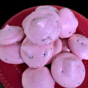 Raspberry Chip Meringues