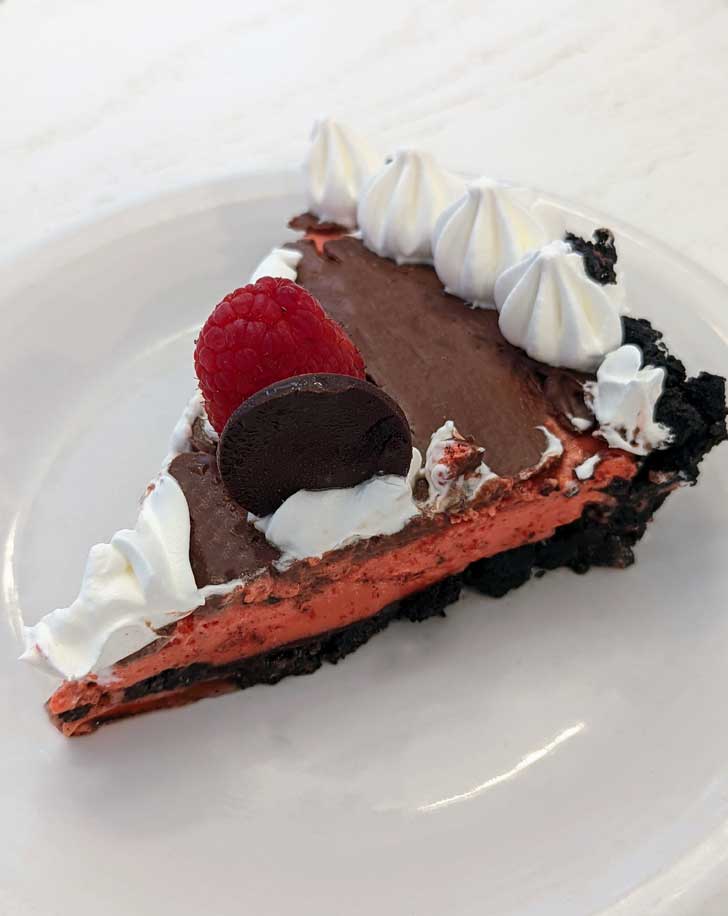 Slice of Elegant Raspberry Pie from The New Joys of Jell-O.