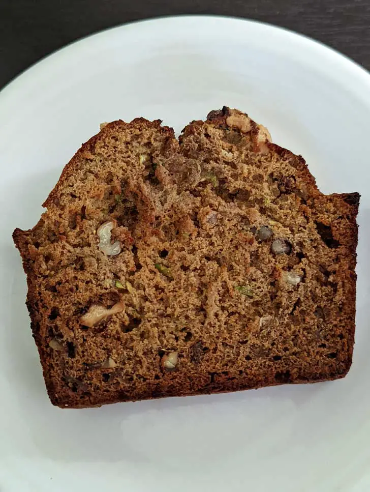 Agave Zucchini Walnut Bread sliced and toasted.