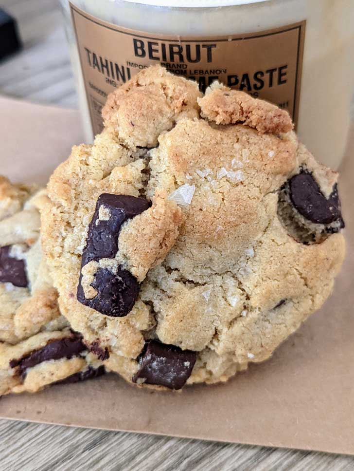 Tahini Brown Butter Chocolate Chunk Cookies