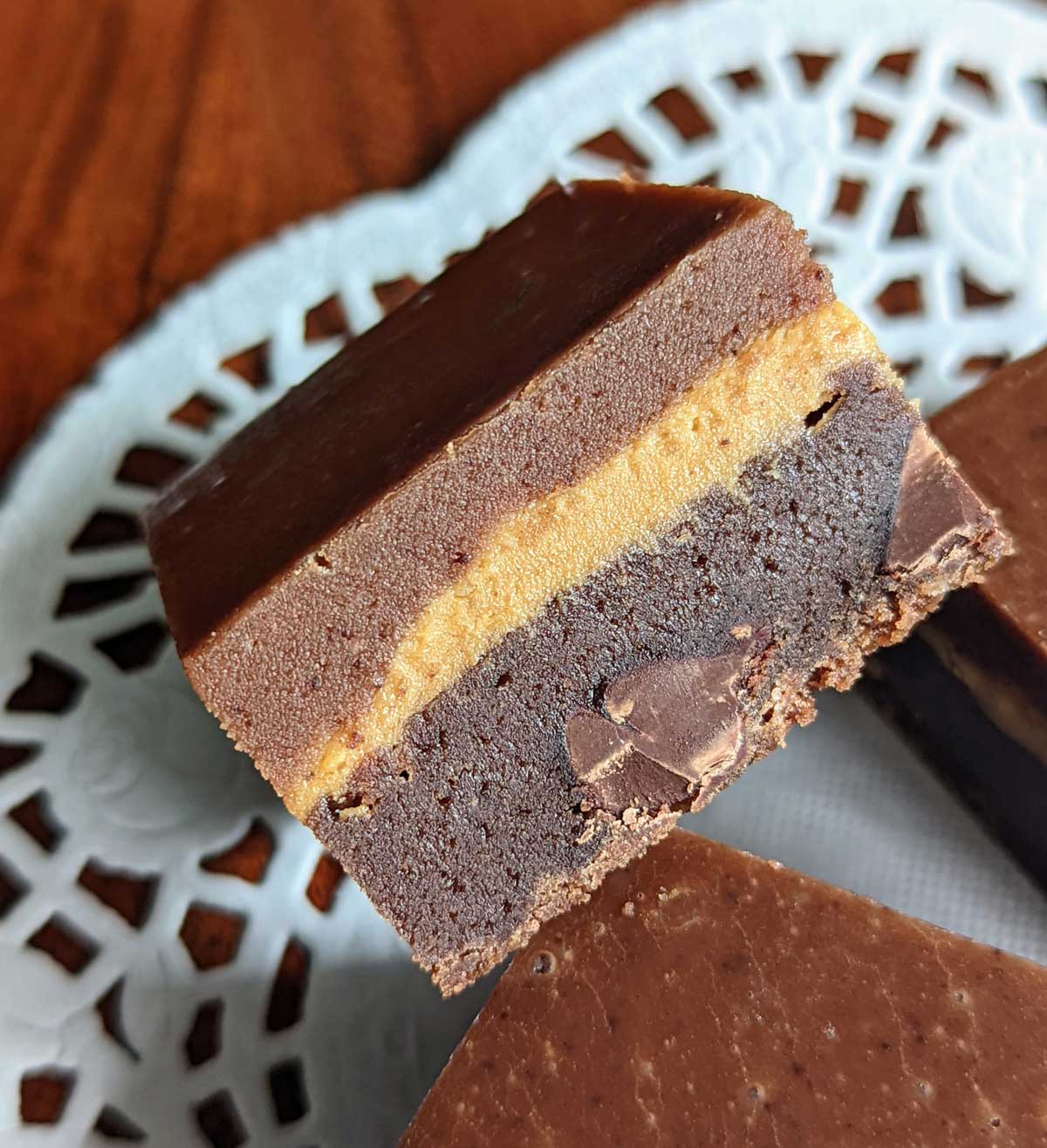 Frosted Peanut Butter Brownies aka Lucy's Brownies