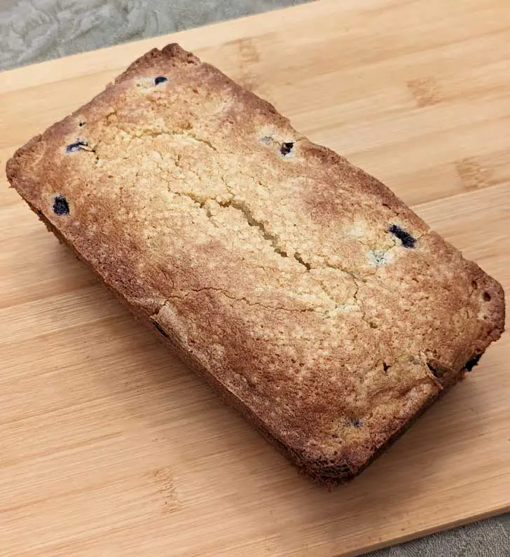 Picture of a loaf of Gluten-Free Blueberry Pound Cake