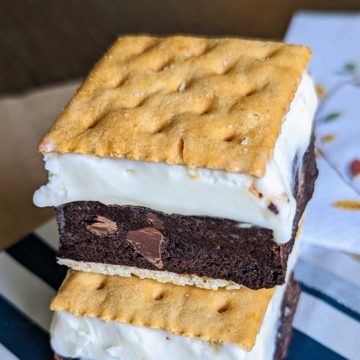 Saltine Brownie Ice Cream Sandwich