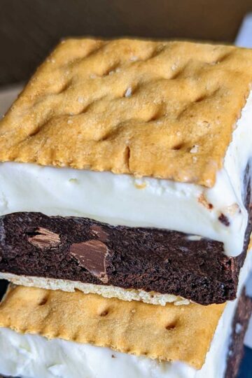 Saltine Brownie Ice Cream Sandwich