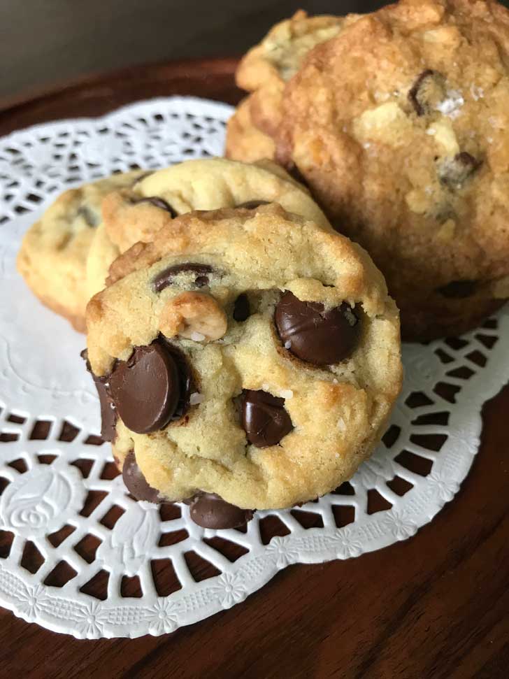 Soft Thick Chocolate Chunk Cookies made with all-purpose flour.