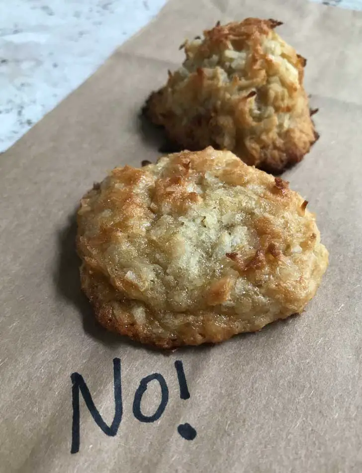 Vegan Macaroons made with 1:1 gluten-free blend rather than brown rice flour.