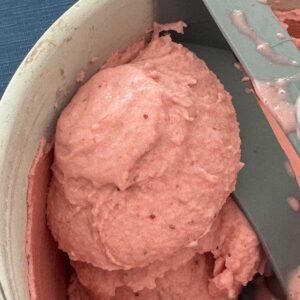 non-dairy strawberry ice cream with coconut milk