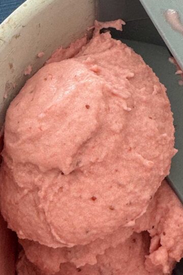 non-dairy strawberry ice cream with coconut milk