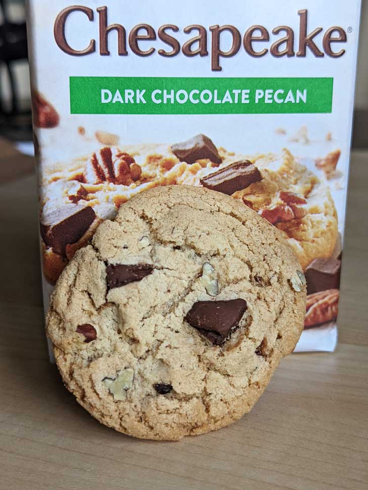 Pepperidge Farm Chesapeake Cookies Bag and a cookie.