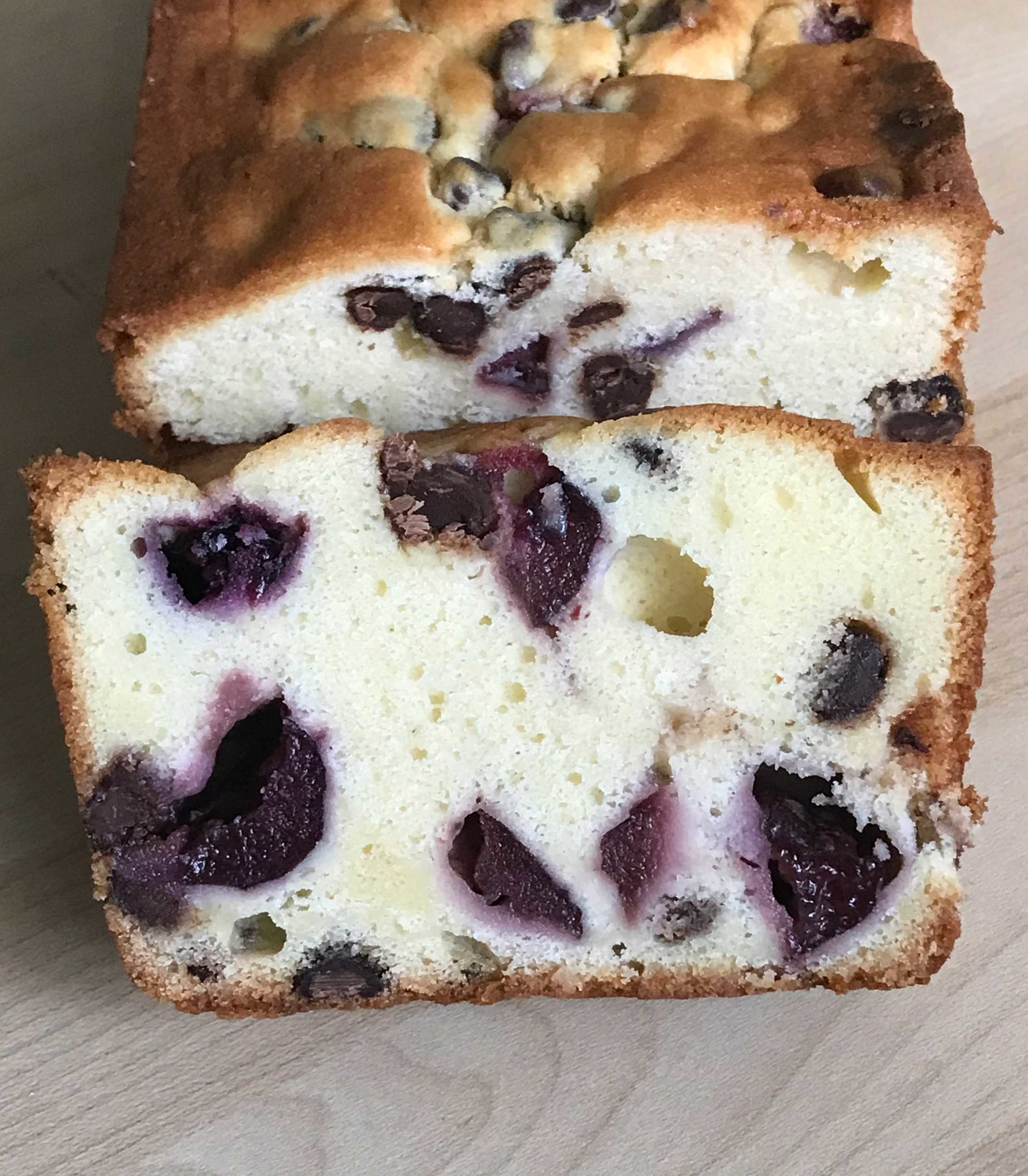 Slice of Chocolate Chip Cherry Bread