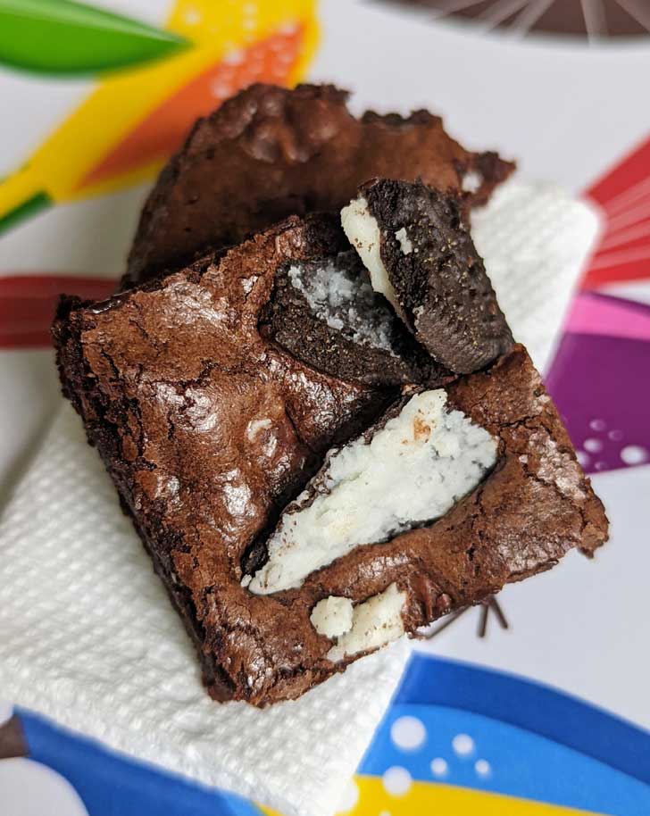 Gluten-Free Oreos Brownies recipe with Oreos