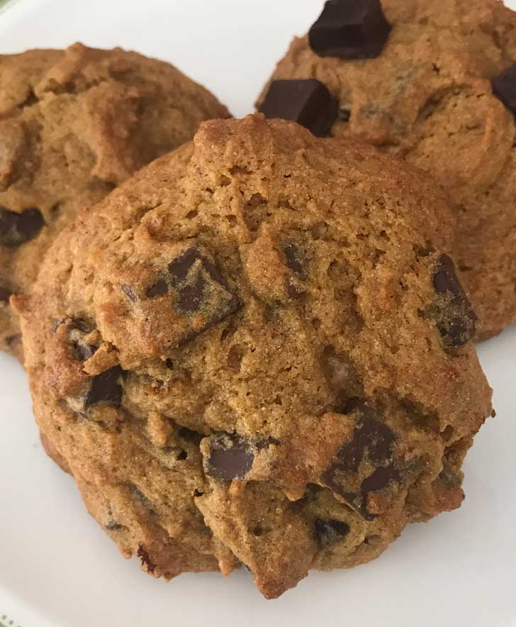 Gluten-Free Roasted Pumpkin Chocolate Chip Cookies