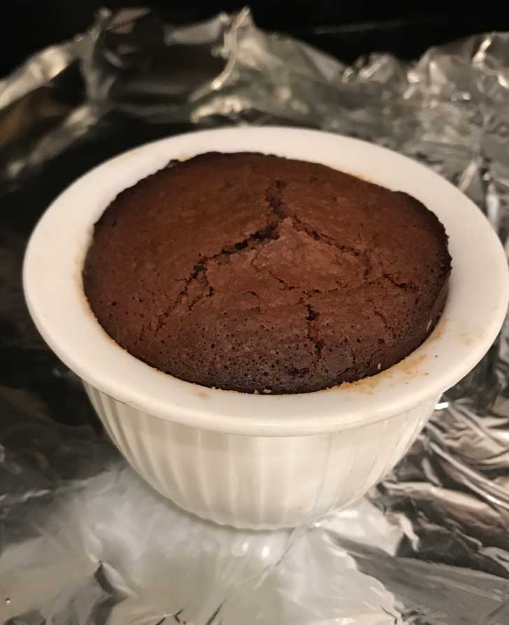 Gluten-Free Chocolate Lava Cake made with oat flour