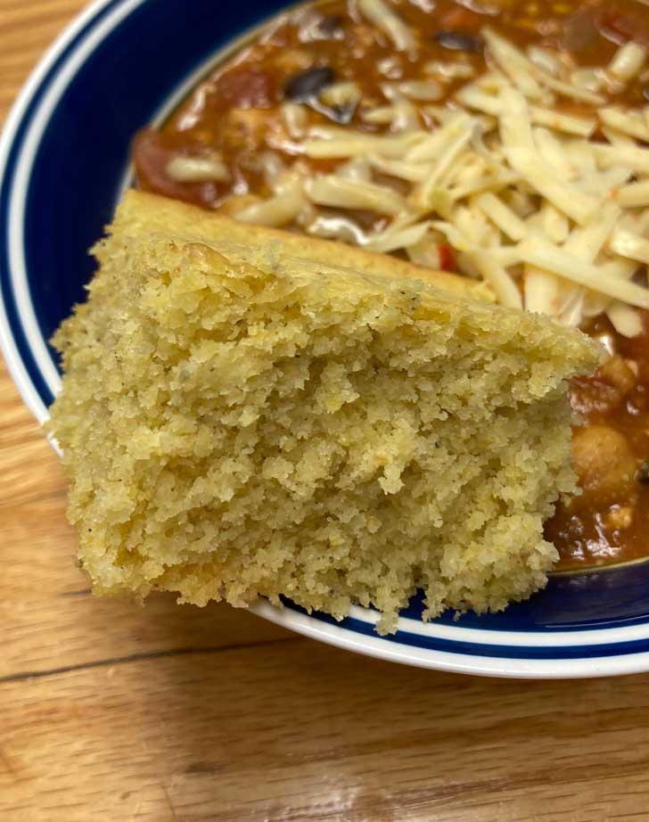 Skillet Cornbread Texture Photo Gluten-Free Skillet Cornbread