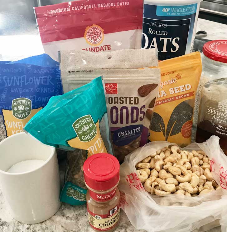 Ingredients for Energy Bars