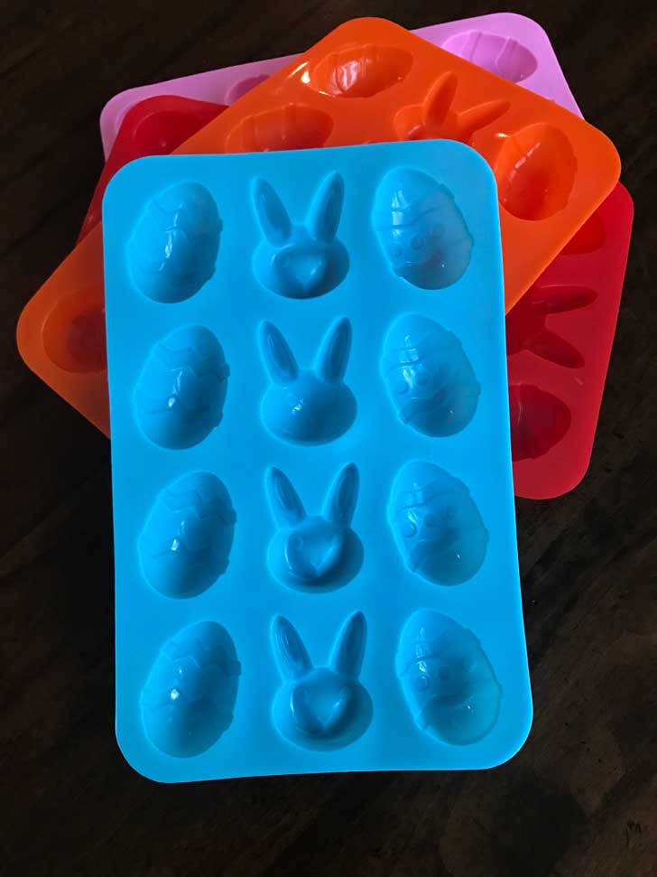 Easter Candy Molds for making coconut eggs.