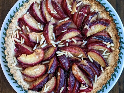 Buttery Cardamom Plum Tart