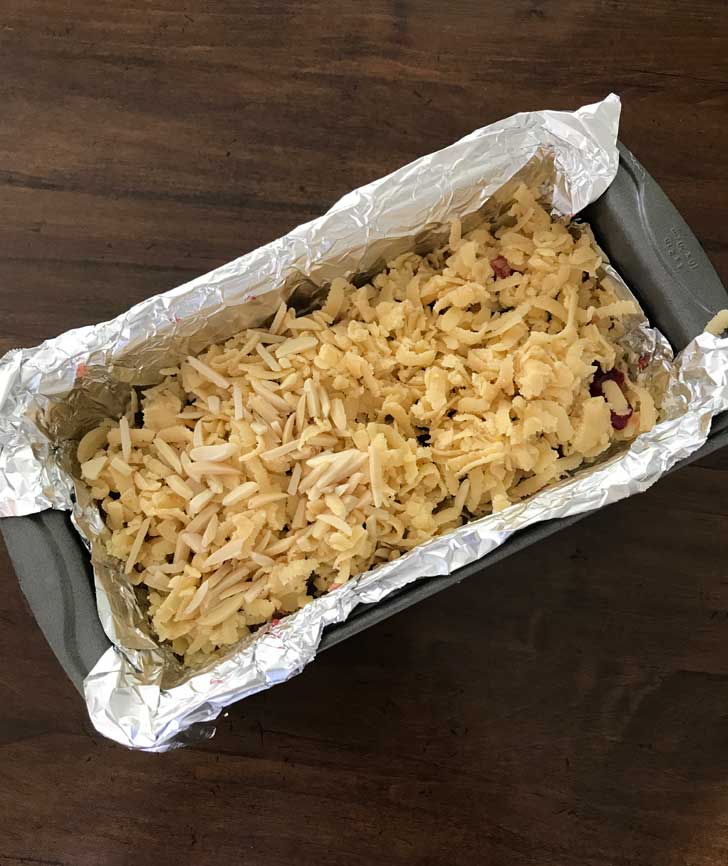 Hungarian Shortbread in a loaf pan.