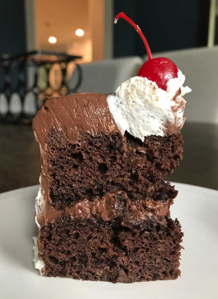 Chocolate Banana Cake with Tofu Chocolate Frosting