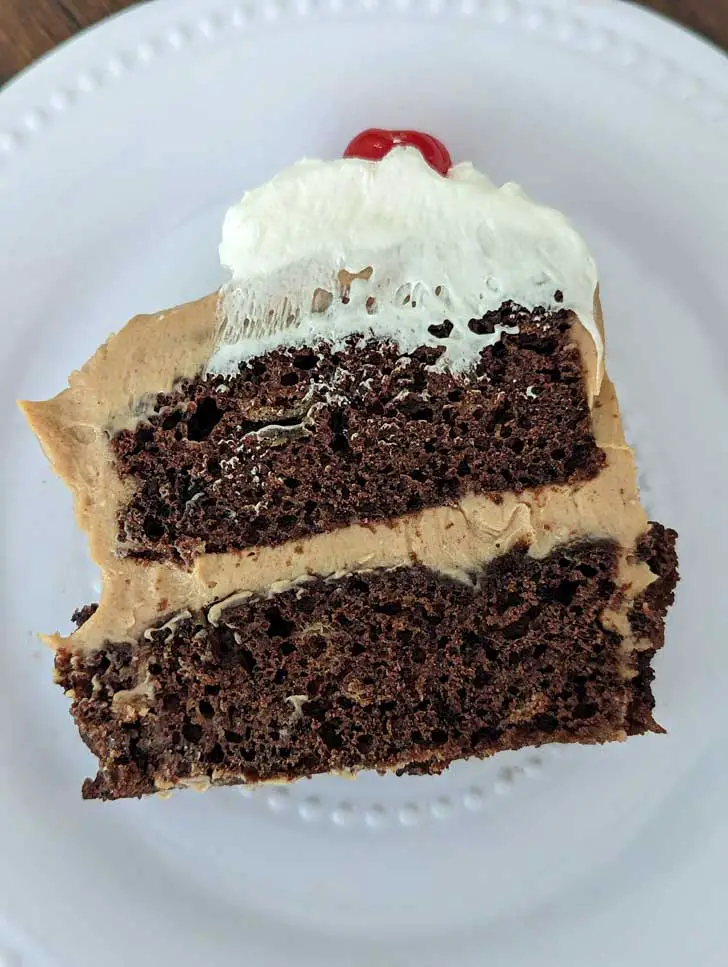 Oil-Free Chocolate Banana Cake with Tofu Peanut Butter Frosting