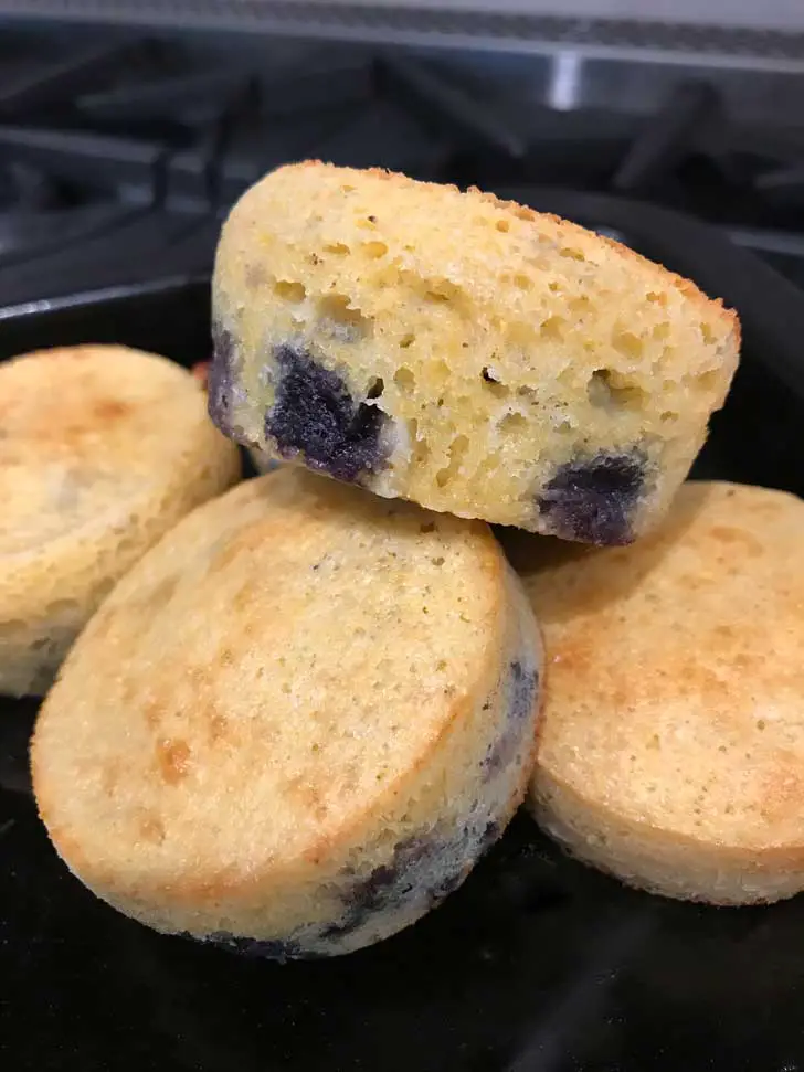 Corn Muffins with Blueberries and Protein Powder