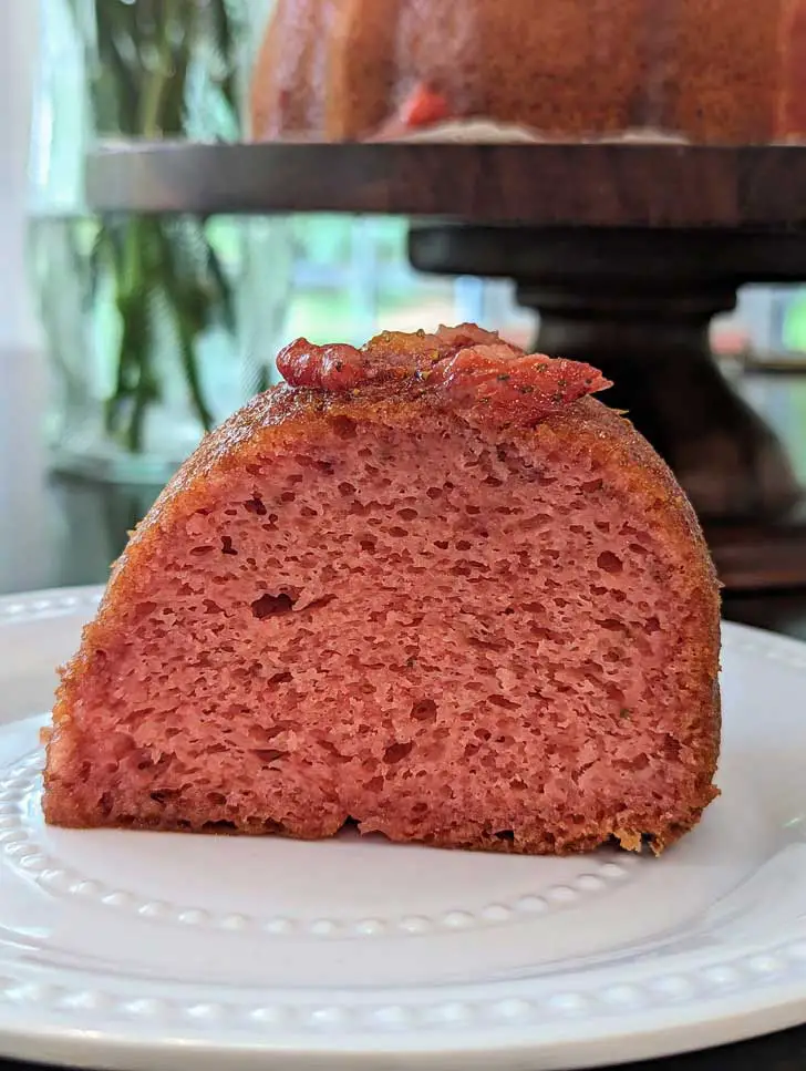 Slice of Grandma Clara's Fresh Strawberry Cake