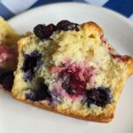 Split blueberry muffin